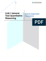 CUET General Test Quantitative Reasoning: Check Important Questions