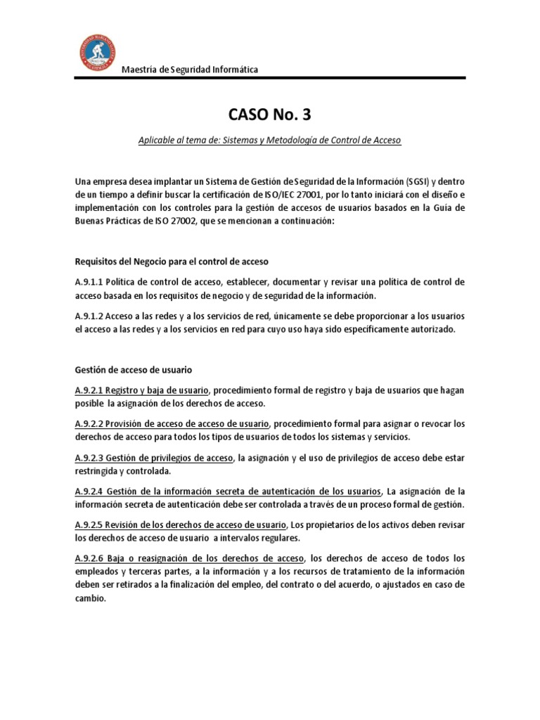 Control de Acceso en Seguridad Informática | PDF | Usuario (informática ...