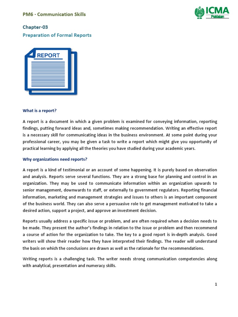Formal Report Writing Guide | PDF | Memorandum | Audit