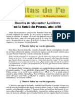 Credidimus Caritati 14. Monseñor Lefebvre: 1º Nuestro Señor Ha Vencido Al Mundo