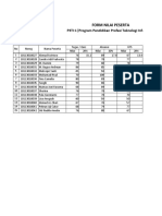 Form Nilai Peserta: P3TI-1 (Program Pendidikan Profesi Teknologi Informasi 1 Tahun)