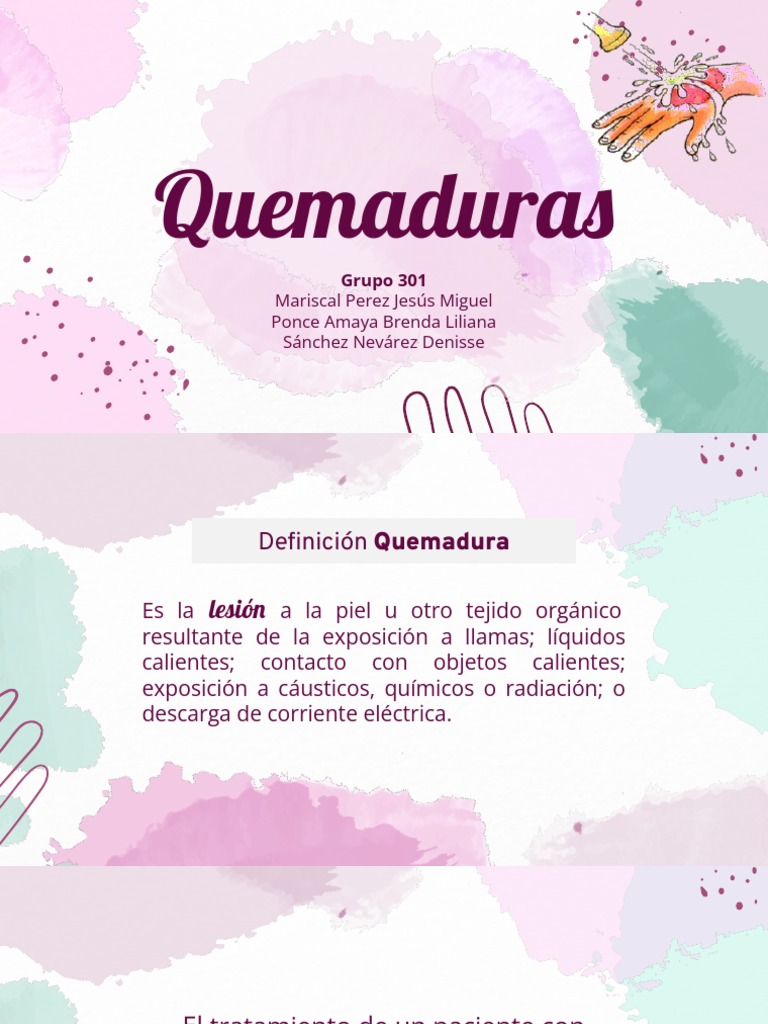 Clasificación y Manejo de Quemaduras | PDF | Quemar | Herida