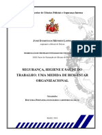 Segurança, Higiene E Saúde Do Trabalho: Uma Medida de Bem-Estar Organizacional