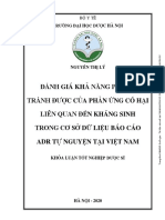 Đánh Giá Khả Năng Phòng Tránh Được Của Phản Ứng Có Hại Liên Quan Đến Kháng Sinh Trong Cơ Sở Dữ Liệu Báo Cáo Adr Tự Nguyện Tại Việt Nam