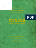 Wysong Power Squaring Shear Instructions For Installation, Operation & Maintenance - Watermark