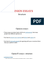 Opinion Essays: Structure