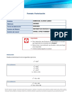 Formato: Factorización: Datos Del Estudiante