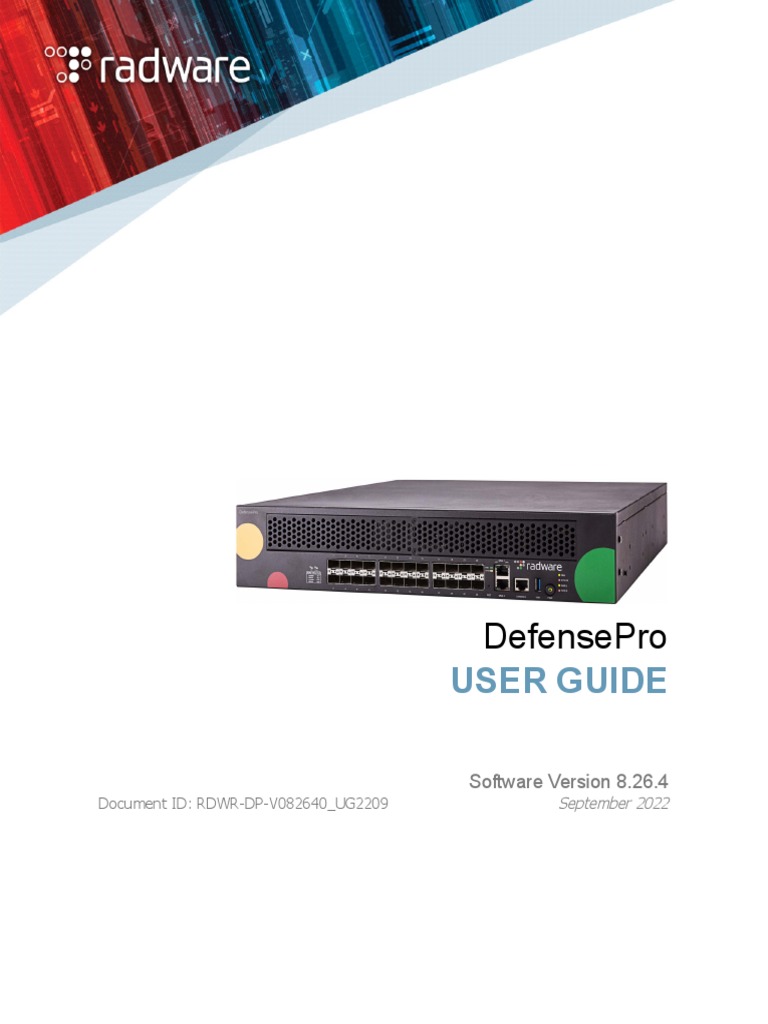DefensePro v8-26-4-0 User Guide | PDF