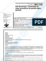 NBR 13785 - Construcao de Tanque Atmosferico Subterraneo em Aco-Carbono de Parede Dupla Metalica