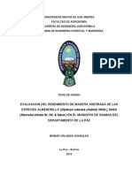 Universidad Mayor de San Andrés Facultad de Agronomía Carrera de Ingeniería Agronómica Programa de Ingenieria Forestal Y Maderera