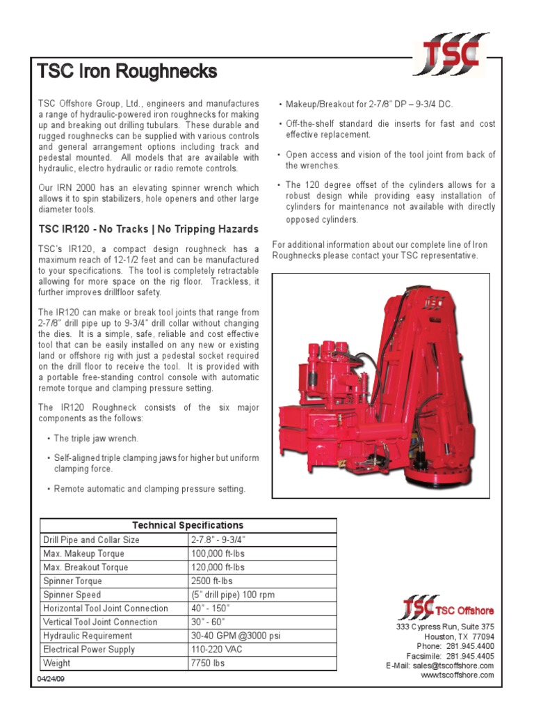 TSC - Iron Roughneck | Download Free PDF | Drill | Pipe (Fluid Conveyance)