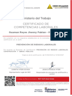 Certificados Prevencion de Riesgos Laborables