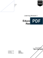 Educational Research: Learning Module II