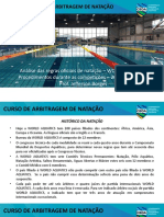 Análise Das Regras Oficiais de Natação - WORLD AQUATICS Procedimentos Durante As Competições - 2023 - 2025 Prof. Jefferson Borges