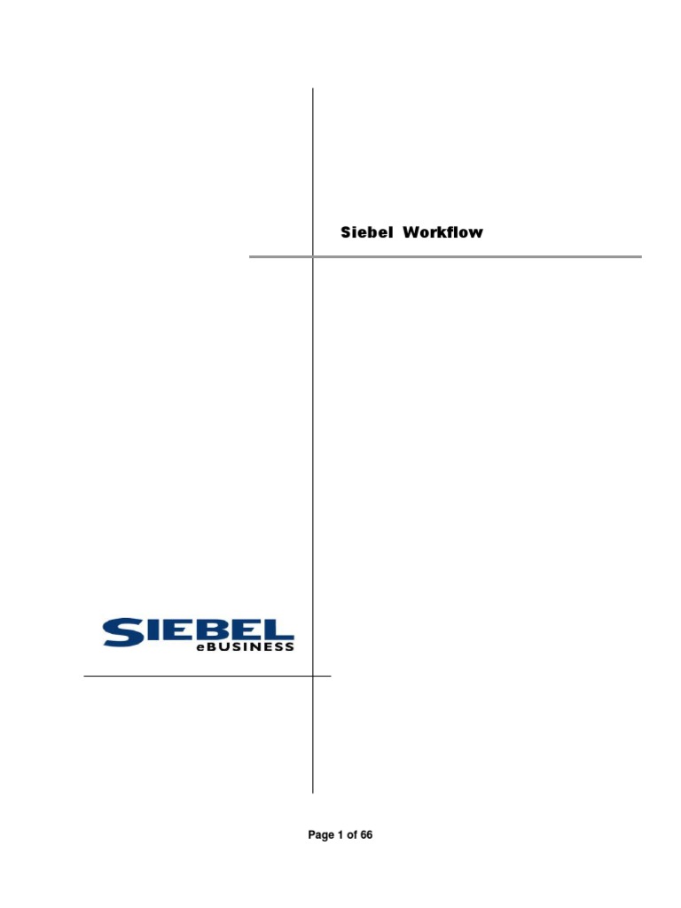 Siebel Workflow Process Overview | PDF | Business Process | Workflow