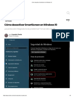 Cómo Desactivar SmartScreen en Windows 10