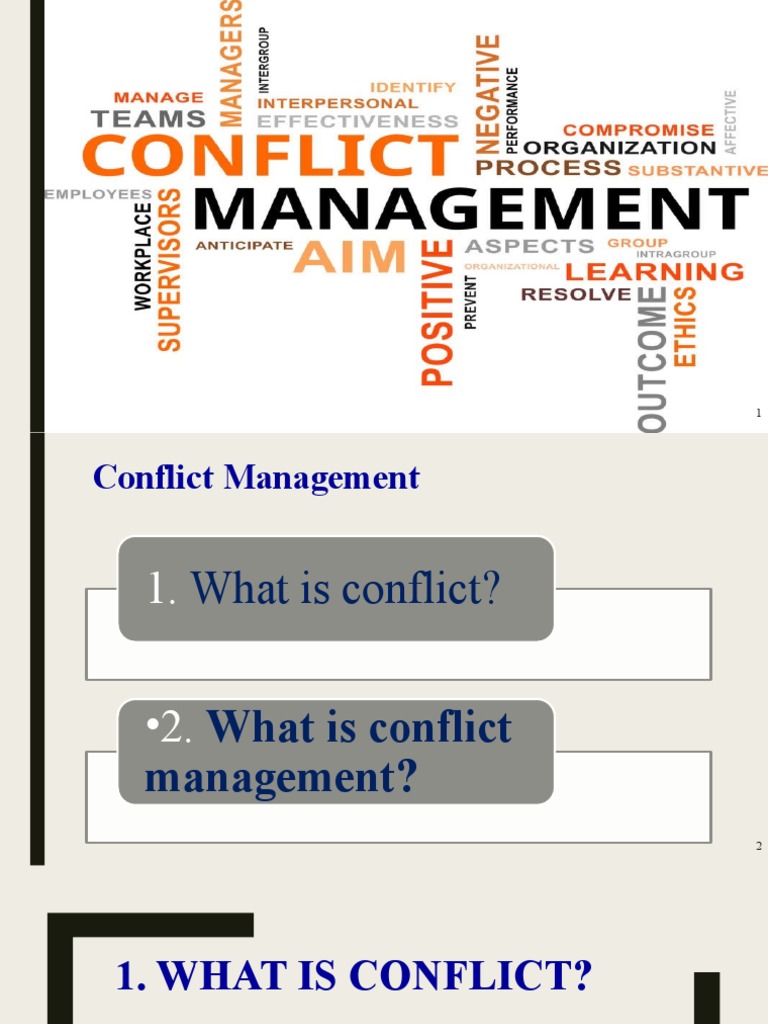 Conflict Management Techniques | PDF | Conflict (Process ...