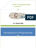 Introduction To Programming: Dr. Ghada Afify