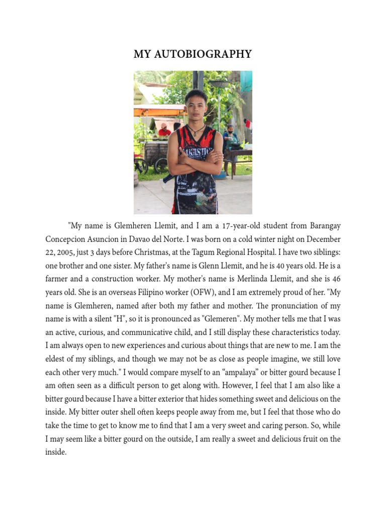 Glemheren's Tagalog Autobiography | PDF