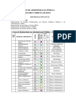 Curso de Administração Pública Matriz Curricular 2015/1: Disciplinas Optativas Departamentos Do CCJP