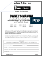 Owner'S Manual: Traulsen & Co., Inc