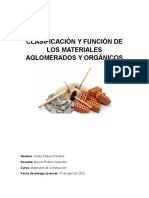 Clasificación y Función de Los Materiales Aglomerados y Orgánicos