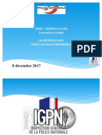 8 Décembre 2017: Ensp - Cannes-Ecluse Formation Initiale La Deontologie Dans La Police Nationale