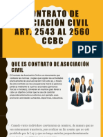 Contrato de Asociación Civil ART. 2543 AL 2560 CCBC