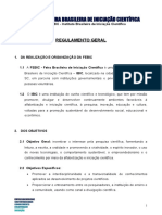 FEBIC Regulamento da Feira Brasileira de Iniciação Científica