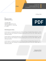 Yellow and Grey Modern Letterhead