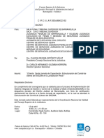 Citación. Sexta Jornada de Capacitación. Estructuración Del Comité de Líderes Del SIGCMA en La Jurisdicción Penal .