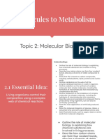 2.1 Molecules to Metabolism