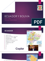 Ecuador Y Bolivia: Tema 9 - 3° Sec Prof: Kelly Vicente Herrera