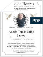 Adolfo Tomás Uribe Santos: La Esposa E Hijos de Quien en Vida Fue