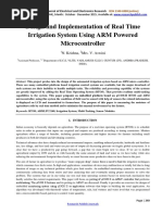 Design and Implementation of Real Time Irrigation System Using ARM Powered Microcontroller