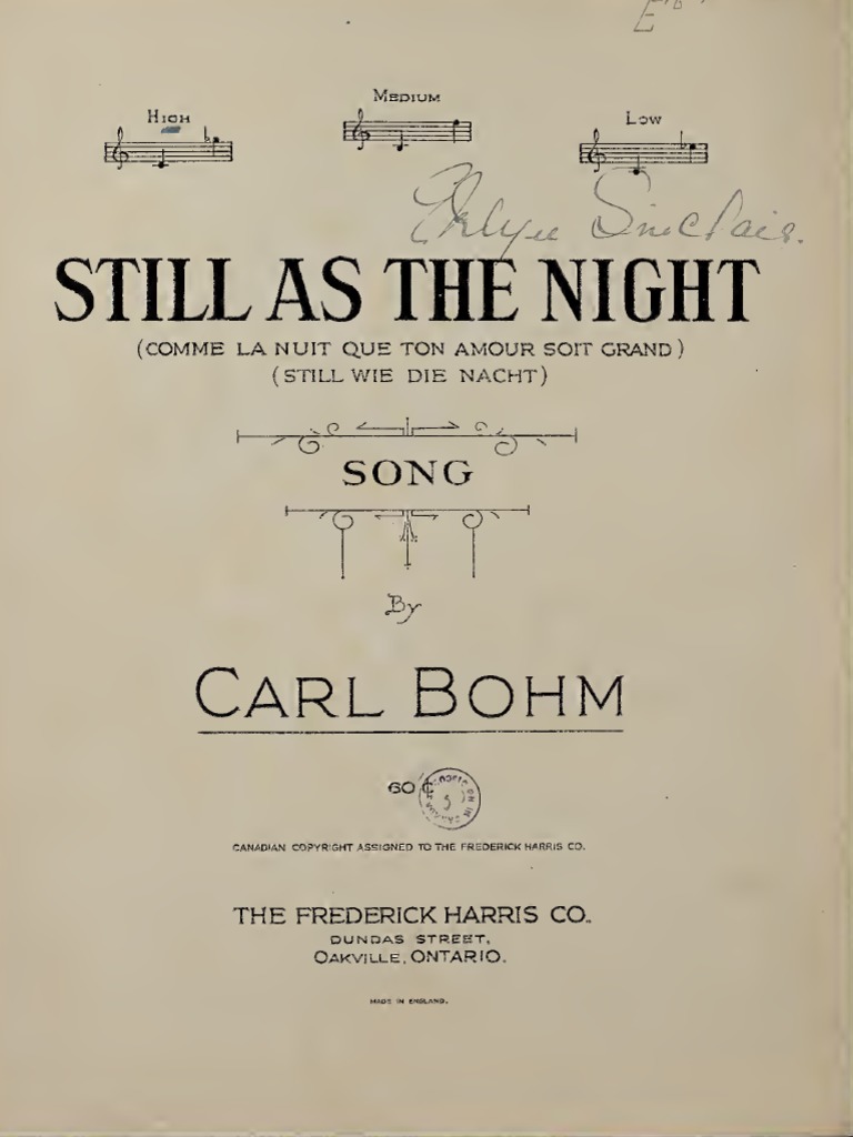 Still Wie Die Nacht - Carl Bohm | PDF