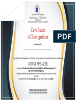 Certificate of Recognition For Guest Speaker RADIO BASED