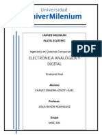 Electrónica Analógica Y Digital: Univer Milenium Platel Ecatepec