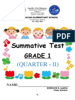 Summative Test: Grade 1