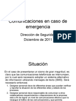 Comunicaciones en Caso de Emergencia