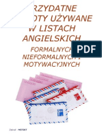 Zwroty Używane W Listach Angielskich