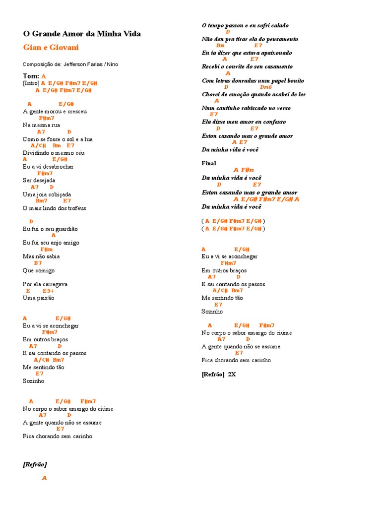 O Grande Amor Da Minha Vida | PDF | Amor