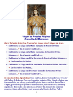 Virgen de Rosales Filipinas Coronilla Del Memorare: Hacer La Señal de La Cruz (5 Veces) en Honor A Las 5 Llagas de Jesús