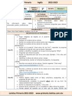 Marzo - 1er Grado Inglés (2022-2023)