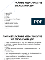 Administração de Medicamentos Via Endovenosa (Ev)