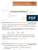 SEMANA21 P1 Integrais Impróprias