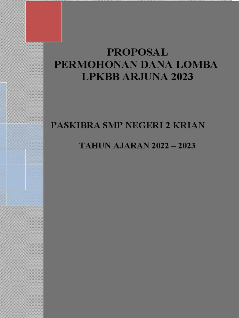 Proposal Lomba LPKBB Arjuna 2023 | PDF