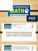 Conocimientos matemáticos básicos para cálculo