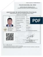 Certificado de Antecedentes Policiales: Policía Nacional Del Perú