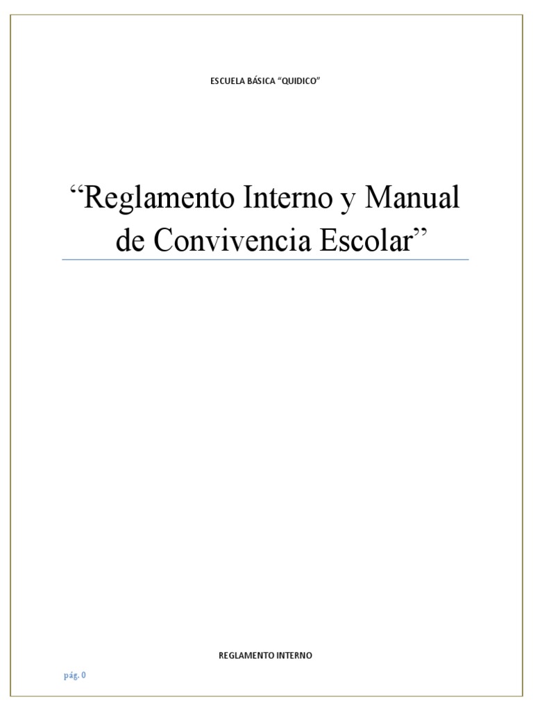 Reglamento y Convivencia Escolar | PDF | Evaluación | Plan de estudios